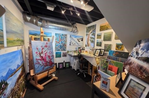 Inside a local painter's studio