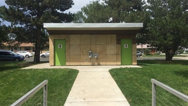 A restroom facility at a park