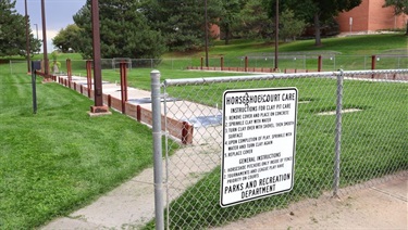 Horseshoe courts at a park