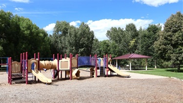 A park playground on a sunny day