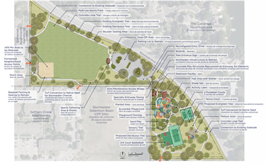 A design schematic of the future Landings Park update