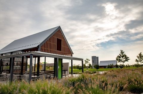 A pavilion at a park