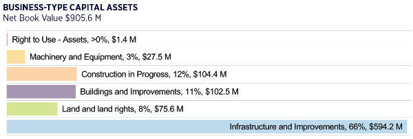 Chart of 2024 business-type capital assets