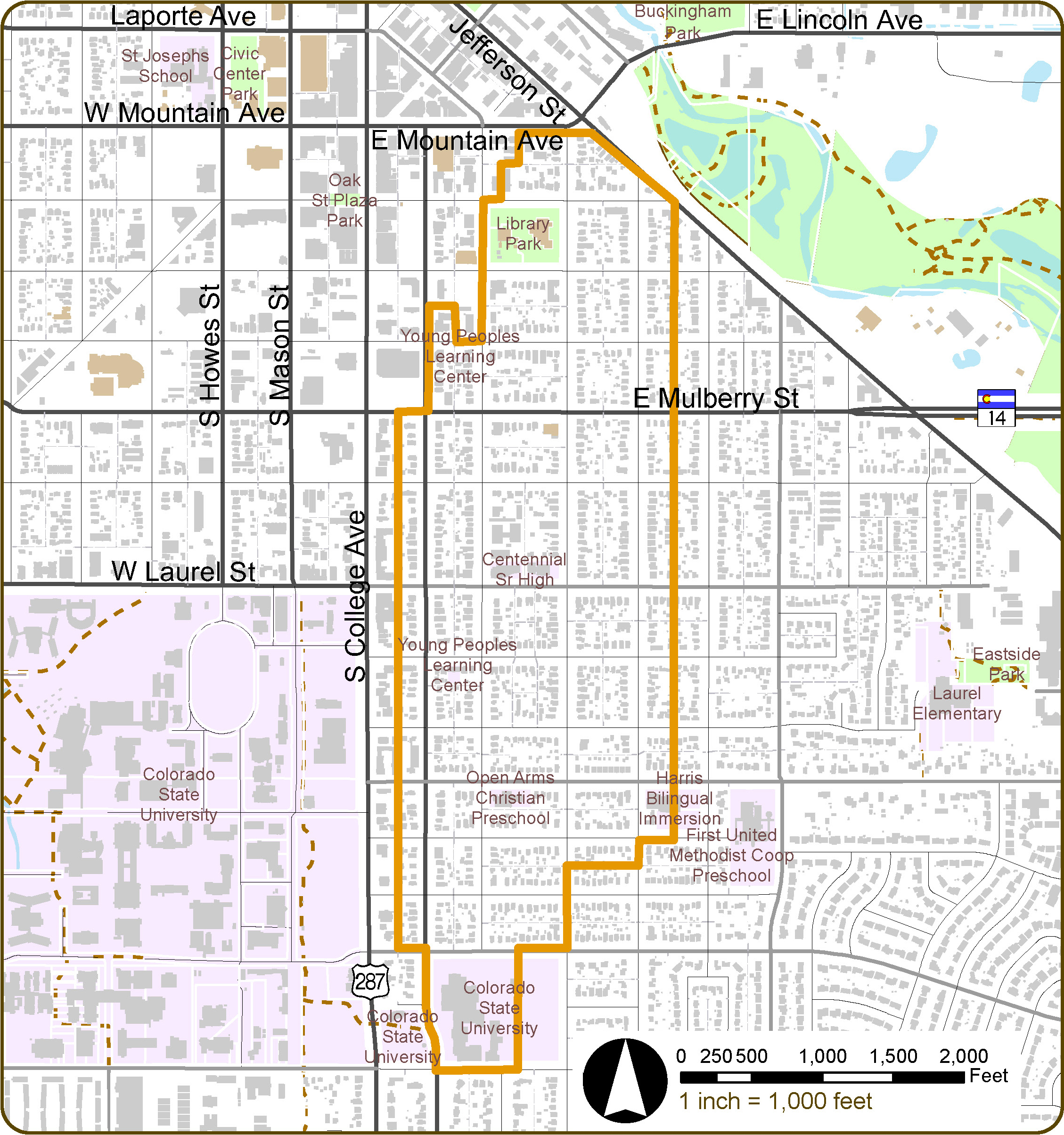 Map of Laurel School National Register Historic District