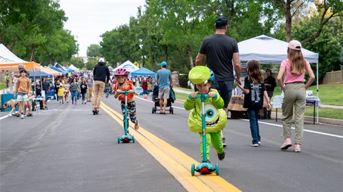 Community members enjoying Open Streets in 2025.