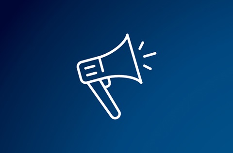 line illustration of a megaphone