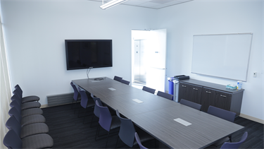conference room with long table and chairs