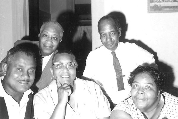 William and Mattie Lyle (center) with friends Claude & Sedalia Murray (right) and Charles Cousins (left) in Denver, courtesy of the Starr & Lyle Family